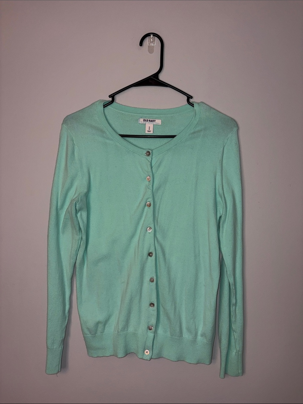 Old Navy Women's Mint Teal Button-Front Cardigan Medium